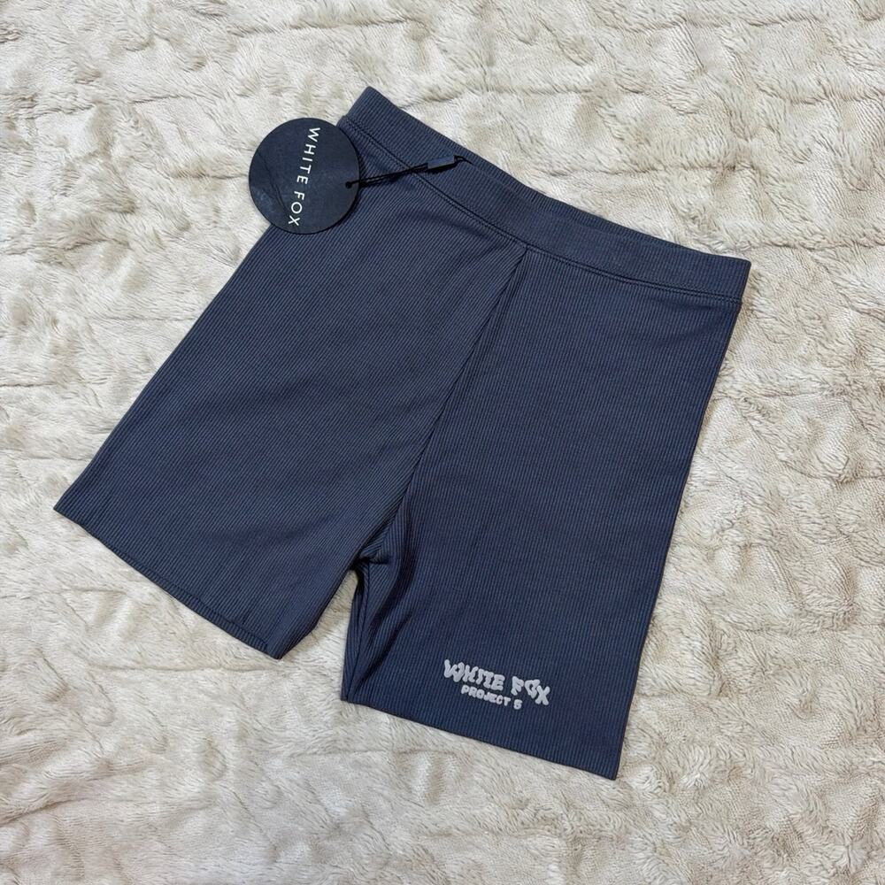 White Fox NWT Project 5 Ribbed Bike Shorts Volcanic Size Small